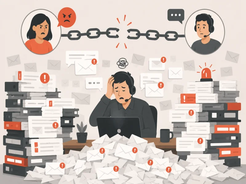 Ilustrasi masalah bisnis sebelum menggunakan AI Customer Support Agent — Ventera AI