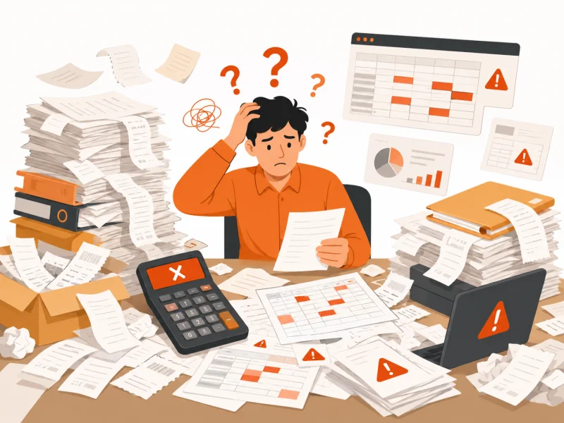 Ilustrasi masalah bisnis sebelum menggunakan AI Finance Automation — Ventera AI