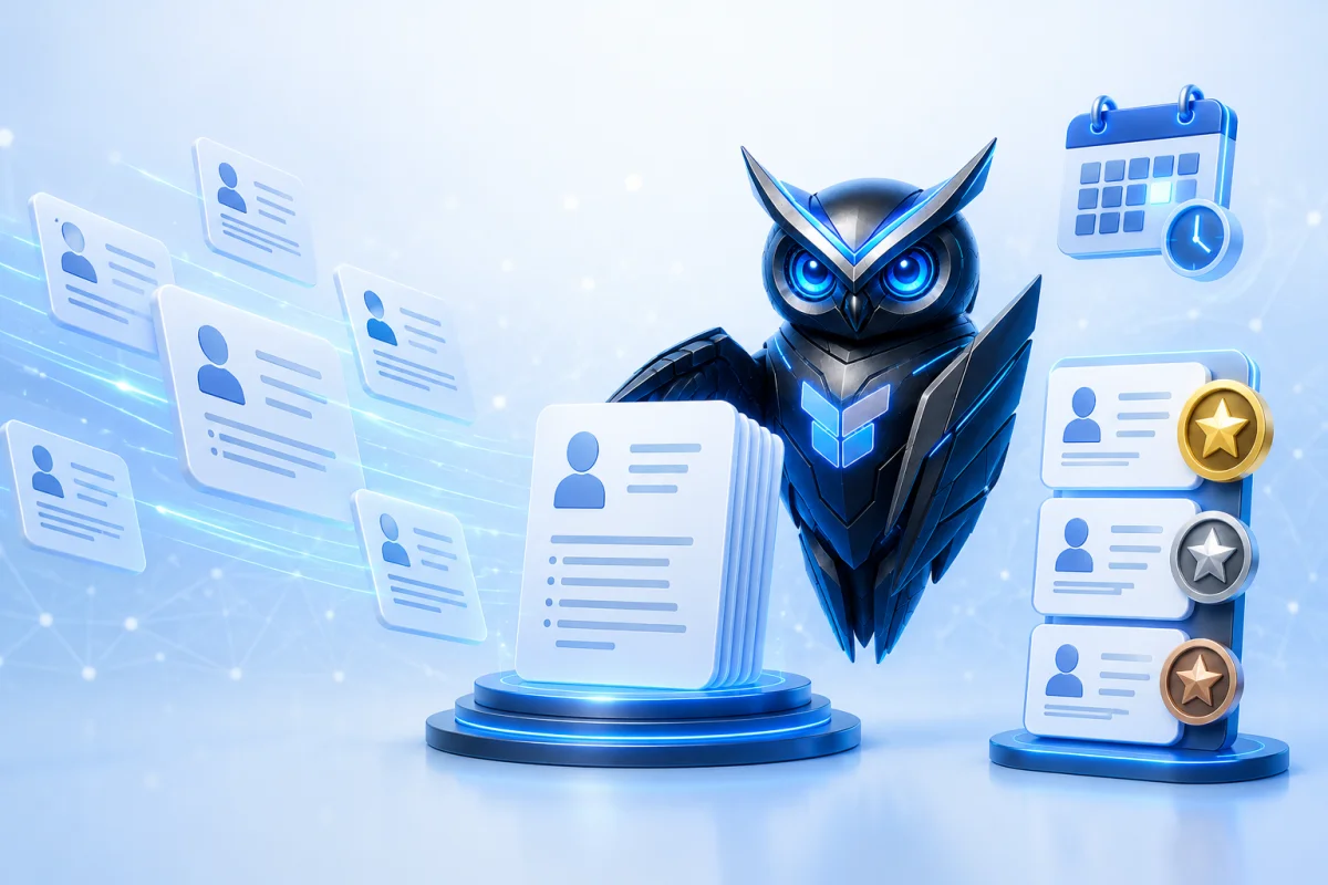 Ilustrasi layanan AI Recruitment Screening oleh Ventera AI — solusi AI automation untuk bisnis Indonesia